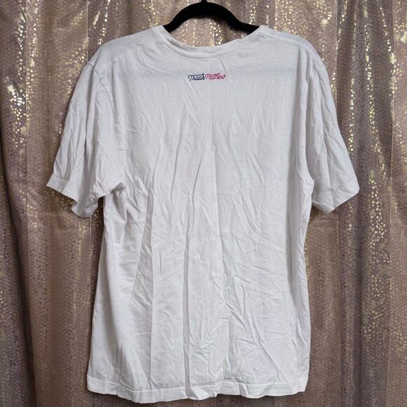 TravisMathew White Born On The Fourth Red Blue Graphic T Shirt Large - Picture 2 of 6